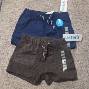 Carter's Kids Blue and Dark Gray Shorts Set